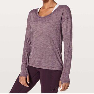 Lululemon Meant To Move Long Sleeve - Heathered Foxglove - Size 6